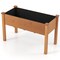 Brown Fir Wood Raised Garden Bed with Liner and Drainage Holes